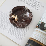 Bulimba home marble scallop edge jewellery dish or tray.