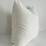 bulimba home elke white velvet cushion and duck feather insert
