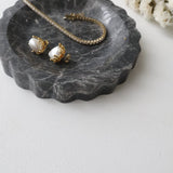 Scalloped Edge Dish Hermes Grey