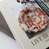 Scalloped Edge Dish Bulgari Red