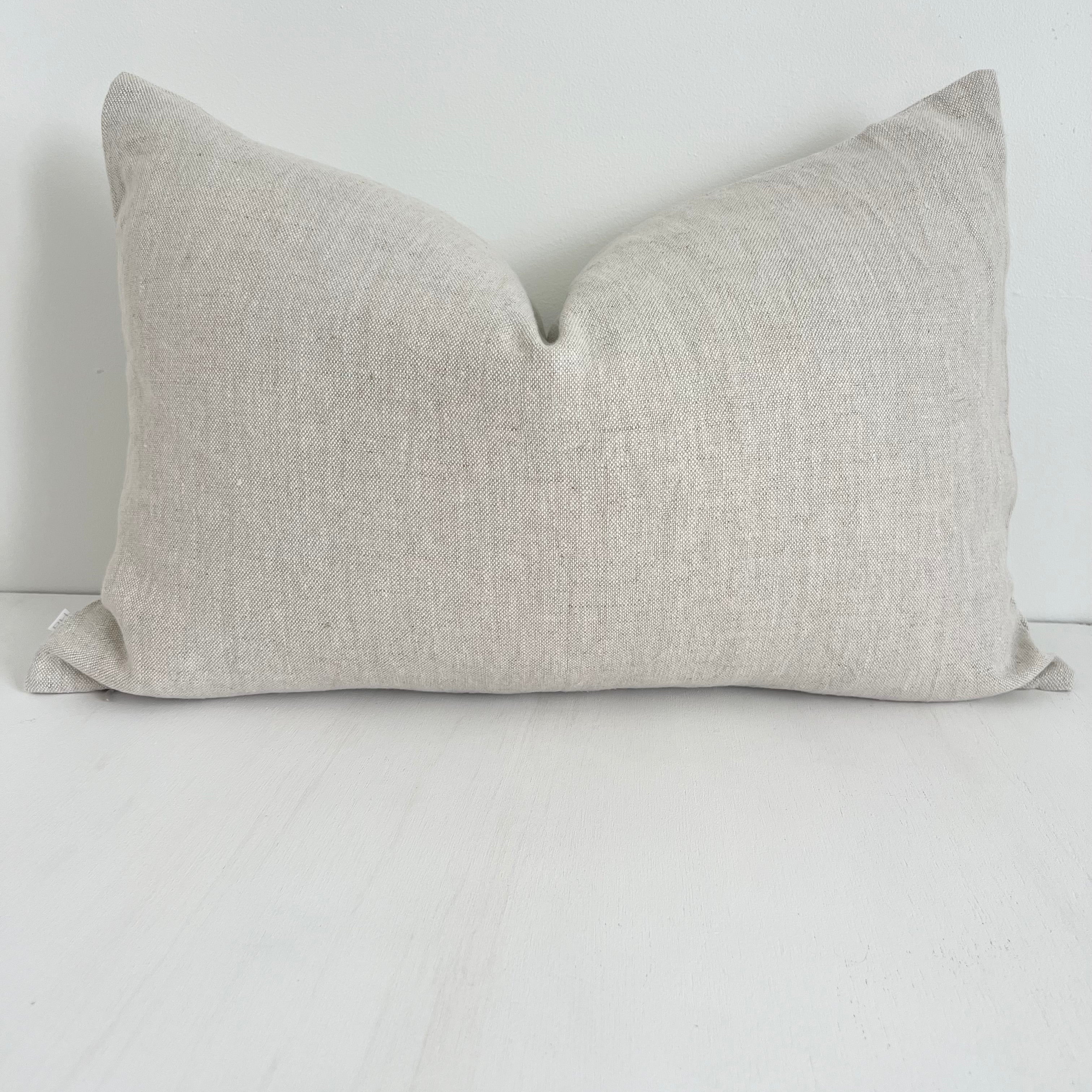 May Natural Heavy Linen Rectangle Cushion Bulimba Home