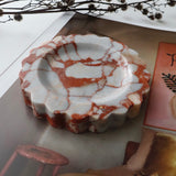 Scalloped Edge Dish Bulgari Red