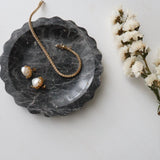 Scalloped Edge Dish Hermes Grey