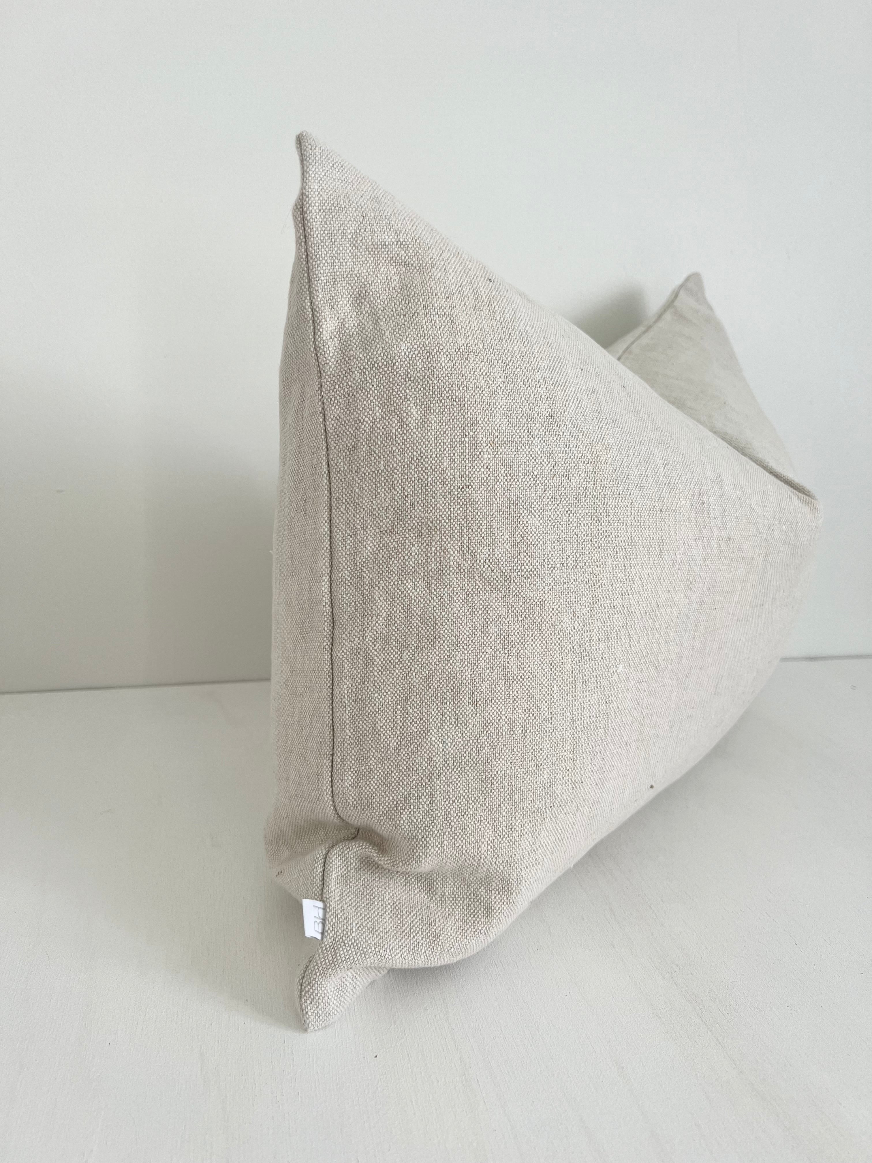 May Natural Heavy Linen Rectangle Cushion - Bulimba Home