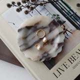 Scalloped Edge Dish Calacatta Viola