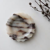 Scalloped Edge Dish Calacatta Viola