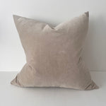 Issy Velvet Linen Cushion - Dove Grey - Bulimba Home