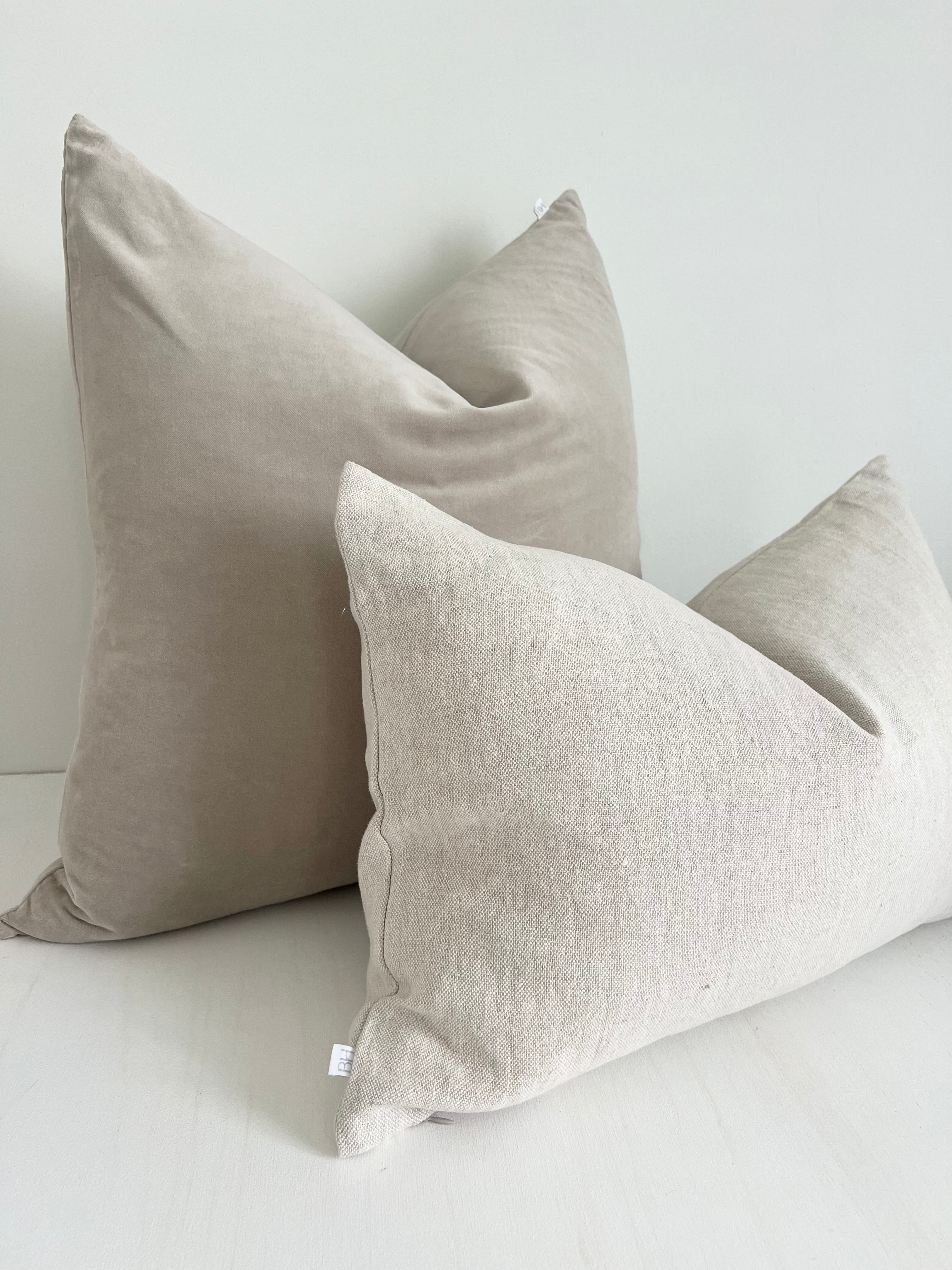 May Natural Heavy Linen Rectangle Cushion - Bulimba Home