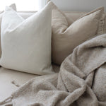 Bulimba home Beige Tassel throw rug 