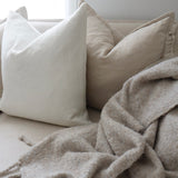 Bulimba home Beige Tassel throw rug 