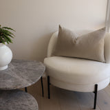 bulimba home elke velvet rectangle cushion in dove grey with duck feather pillow insert