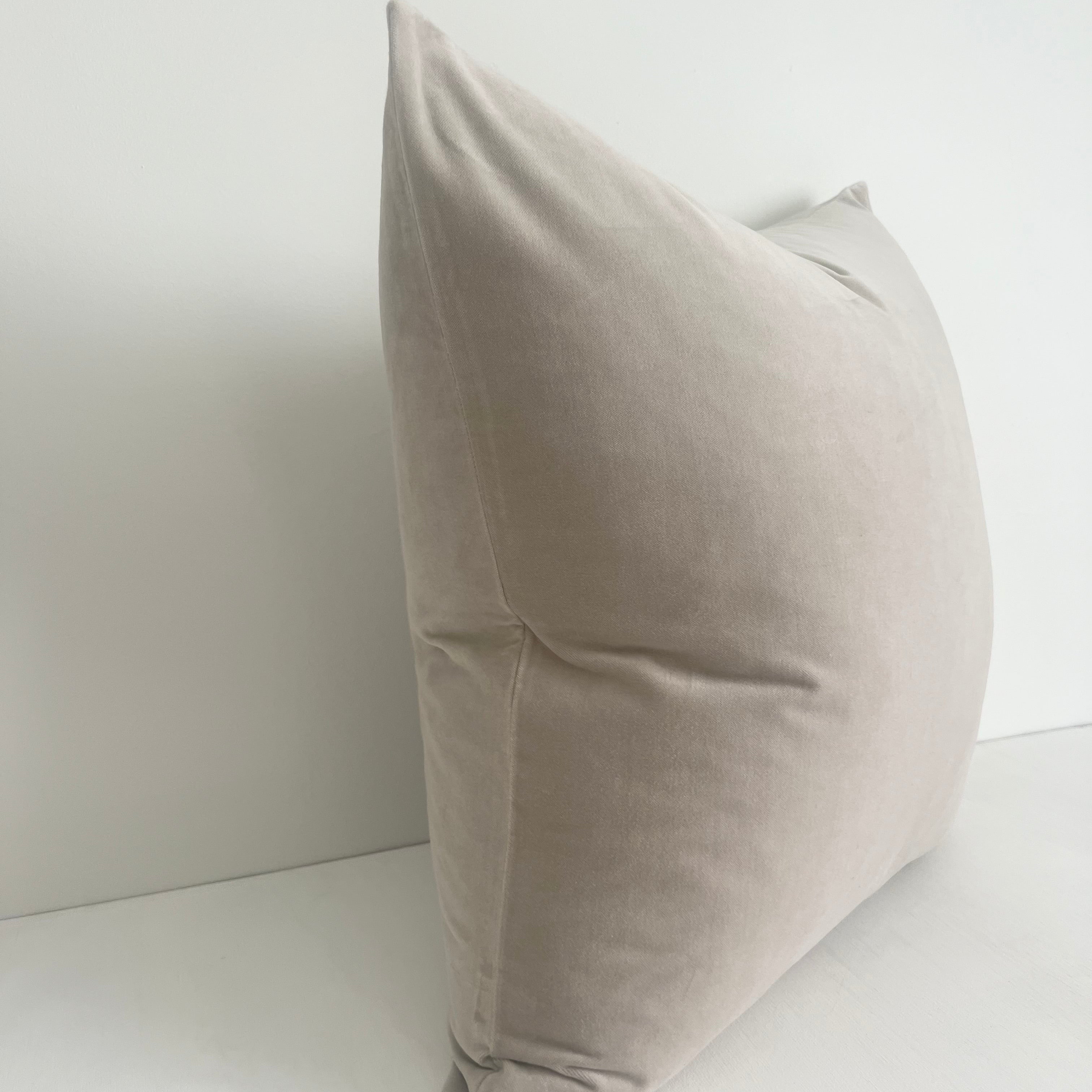 bulimba home elke velvet dove grey cushions with duck feather insert